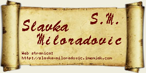 Slavka Miloradović vizit kartica